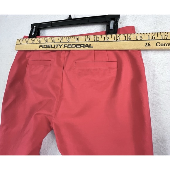 Kate Spade Jackie Bow Capri Pants Red Size 2 Slim Fit Cropped Ankle ✨READ✨1529 - Picture 10 of 12